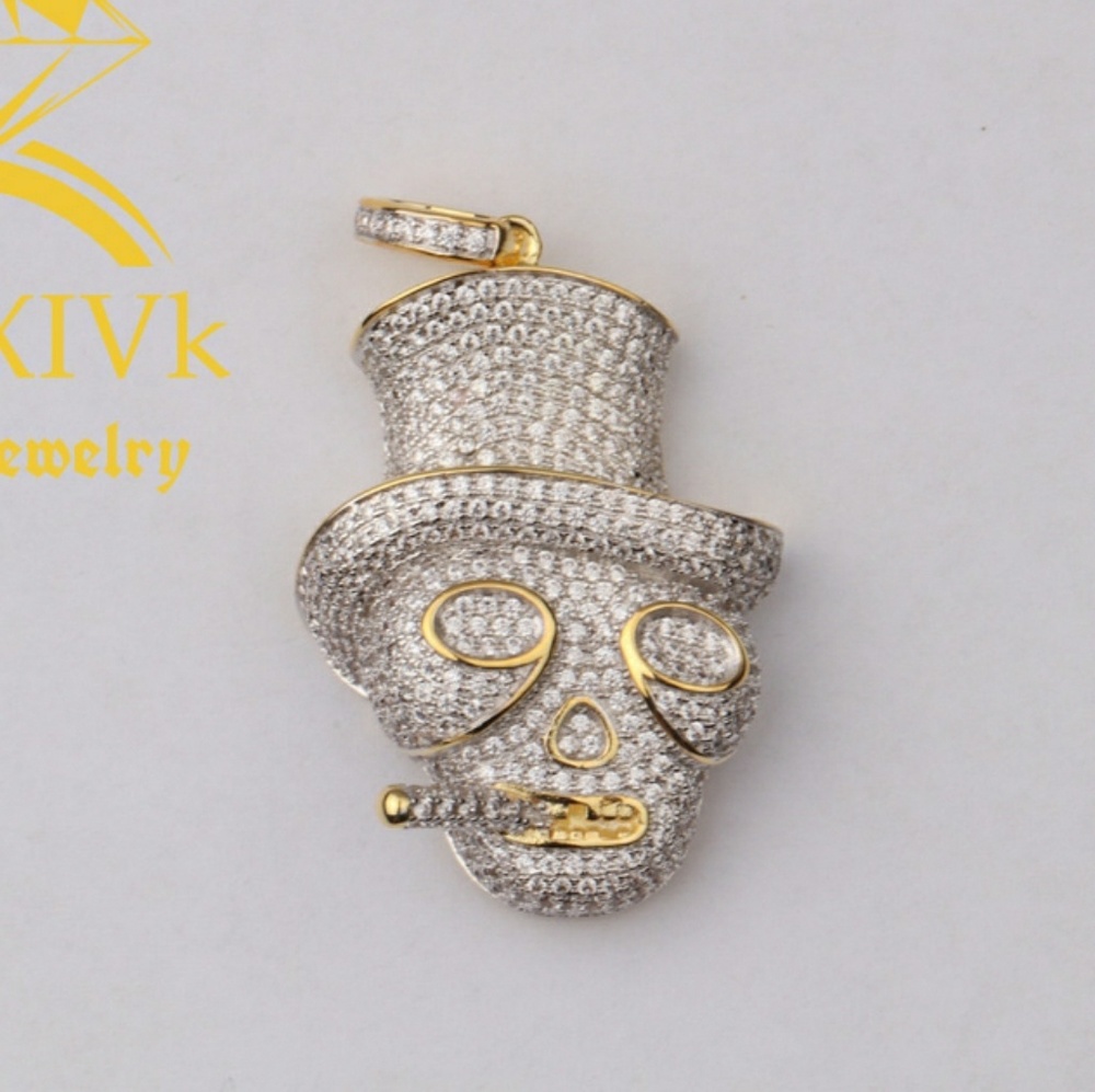 Iced Out Custom Pendant with Stimulated Diamonds